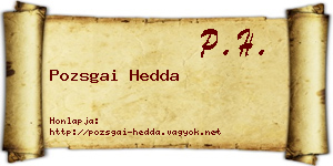 Pozsgai Hedda névjegykártya